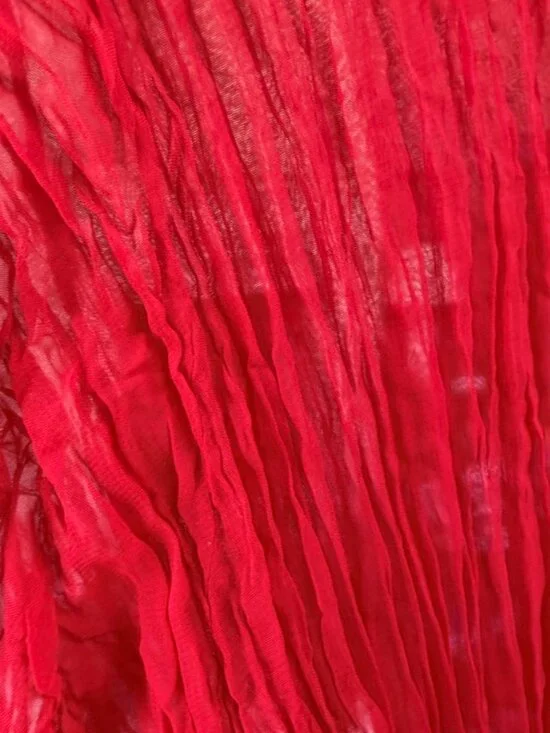 NWT- Baacal Lipstick Red "Maya" Pleated Cardigan - Picture 7 of 9